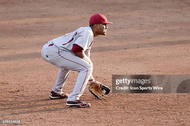 Boston College's Gabriel Hernandez during the baseball game between the Boston College Eagles and Clemson Tigers at Doug Kingsmore Stadium in...