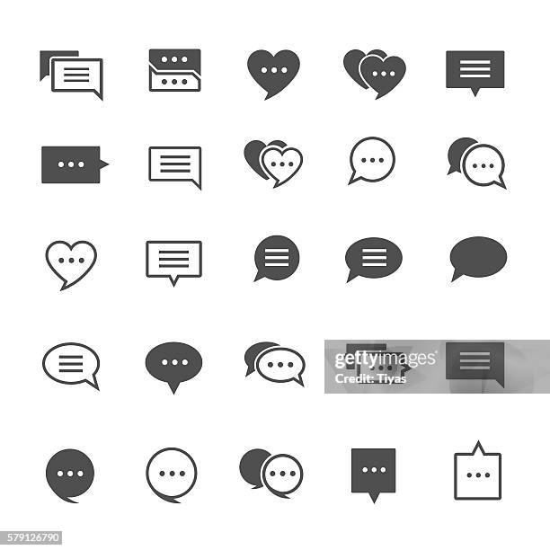 speech bubble icons - dialogue box stock illustrations