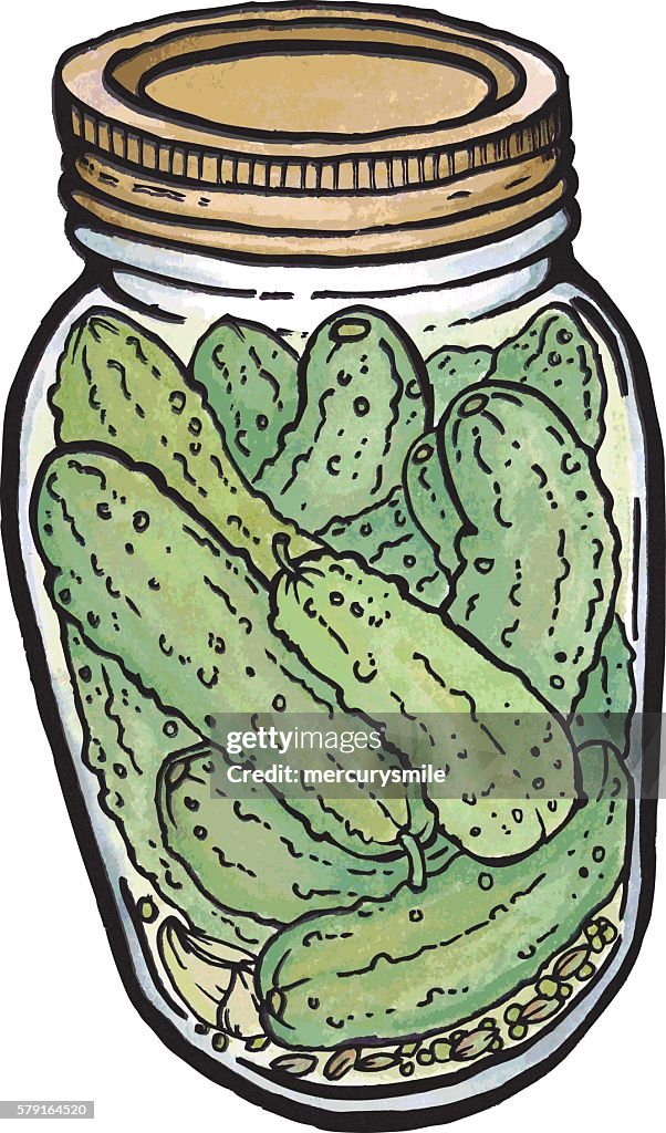 Pickles in a jar