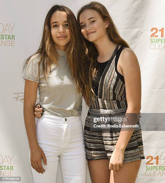 Contributer Jade Mars and actress Johnny Sequoyah attend Rainbeau Mars New 21 Day Superstar Cleanse Ebook release on July 22, 2016 in Beverly Hills,...