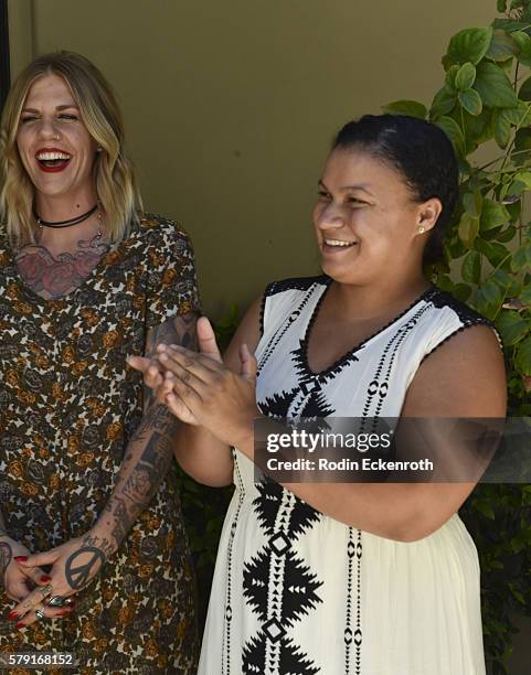 Elisa Panic and Kameko Kali attend Rainbeau Mars New 21 Day Superstar Cleanse Ebook release on July 22, 2016 in Beverly Hills, California.