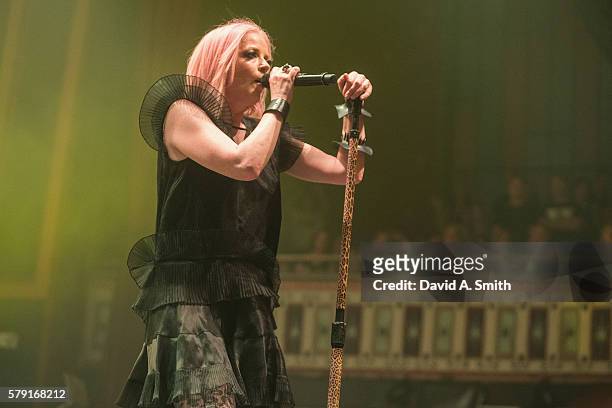 Shirley Manson of Garbage performs at The Tabernacle on July 22, 2016 in Atlanta, Georgia.