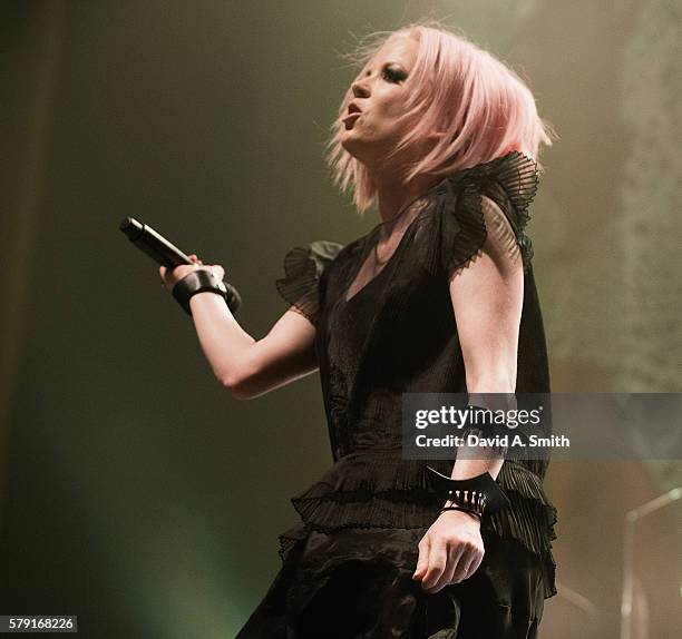 Shirley Manson of Garbage performs at The Tabernacle on July 22, 2016 in Atlanta, Georgia.