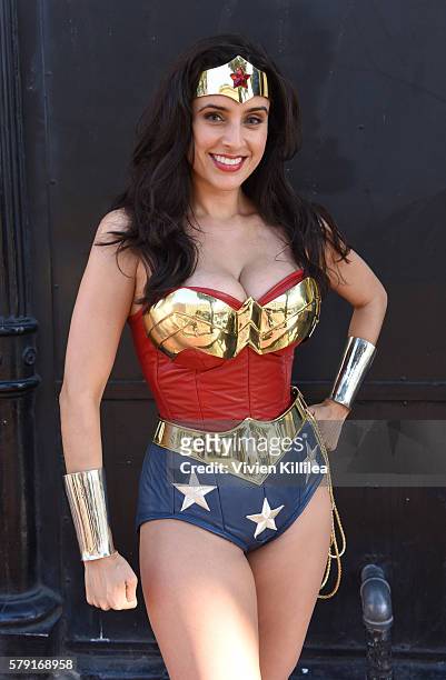 Actress Valerie Perez cosplays at Comic-Con International 2016 on July 20, 2016 in San Diego, California.