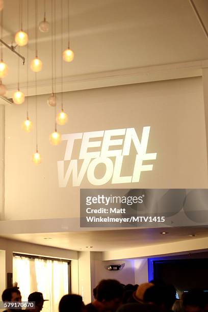 Teen Wolf logo seen at the MTV Fandom Awards San Diego AT&T Post-Party featuring Teen Wolf Cast at PETCO Park on July 22, 2016 in San Diego,...