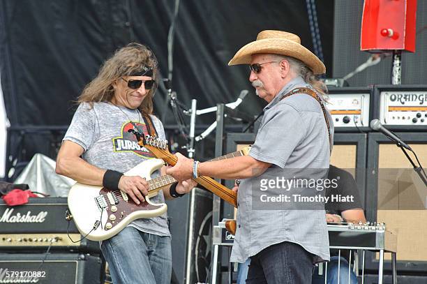 Howard Bellamy of The Bellamy Brothers perform on Day 2 of Country Thunder Wisconsin on July 22, 2016 in Twin Lakes, Wisconsin.