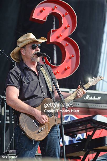 David Bellamy of The Bellamy Brothers perform on Day 2 of Country Thunder Wisconsin on July 22, 2016 in Twin Lakes, Wisconsin.