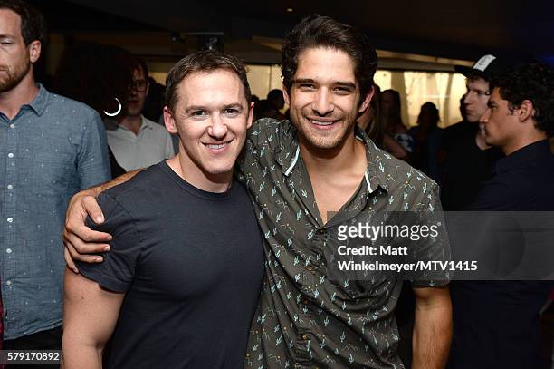Creator Jeff Davis and actor Tyler Posey attend the MTV Fandom Awards San Diego AT&T Post-Party featuring Teen Wolf Cast at PETCO Park on July 22,...