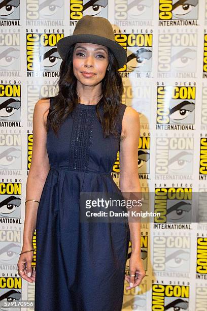 Actress Tamara Taylor attends the "Bones" press line at Comic-Con International - Day 2 at Hilton Bayfront on July 22, 2016 in San Diego, California.