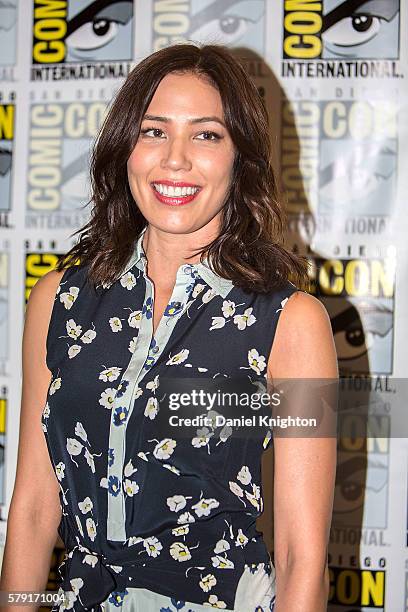 Actress Michaela Conlin attends the "Bones" press line at Comic-Con International 2016 - Day 2 at Hilton Bayfront on July 22, 2016 in San Diego,...