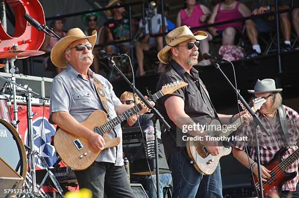 Howard Bellamy and David Bellamy of The Bellamy Brothers perform on Day 2 of Country Thunder Wisconsin on July 22, 2016 in Twin Lakes, Wisconsin.