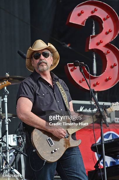 David Bellamy of The Bellamy Brothers perform on Day 2 of Country Thunder Wisconsin on July 22, 2016 in Twin Lakes, Wisconsin.