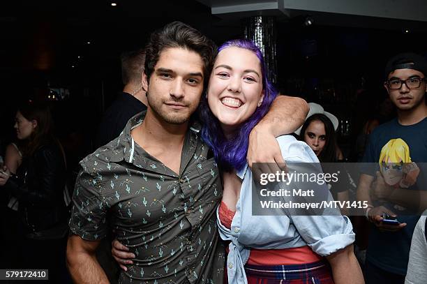 Tyler Posey and guest attend the MTV Fandom Awards San Diego AT&T Post-Party featuring Teen Wolf Cast at PETCO Park on July 22, 2016 in San Diego,...