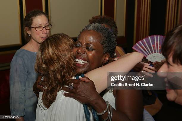 Actress/singer Lillias White greets supporters following her 65th birthday concert celebration at The Triad Theater on July 22, 2016 in New York City.