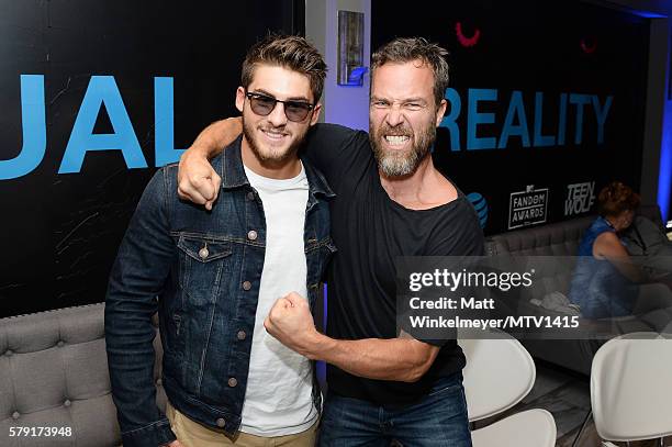 Actors Cody Christian and JR Bourne attend the MTV Fandom Awards San Diego AT&T Post-Party featuring Teen Wolf Cast at PETCO Park on July 22, 2016 in...