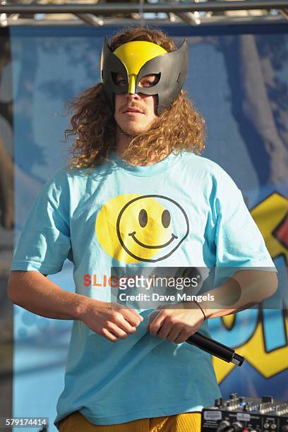 Comedian Blake Anderson DJ's at the Entertainment Weekly Con-X at Embarcadero Marina Park North on July 22, 2016 in San Diego, California.