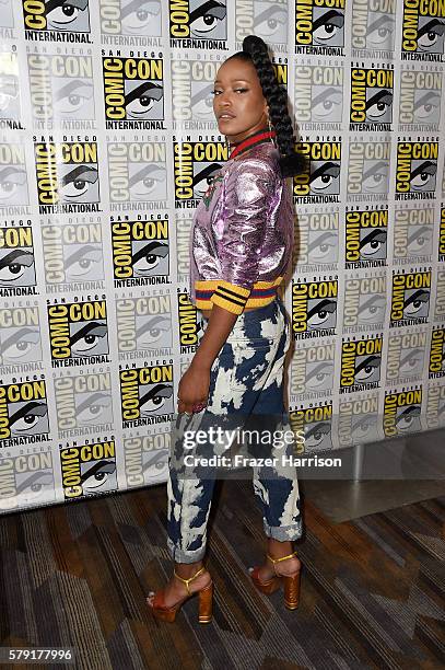 Actress Keke Palmer attends the "Scream Queens" press line during Comic-Con International at Hilton Bayfront on July 22, 2016 in San Diego,...