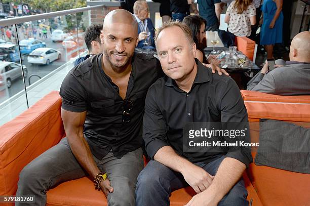 Actor Ricky Whittle and Greg Cegielski attend the STARZ San Diego Comic-Con Cocktail Party on July 22, 2016 in San Diego, California.