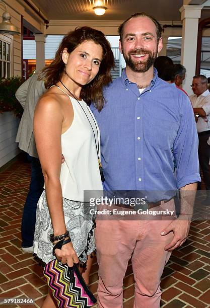 Jana Scalzitti, and Oliver Longwell attend the Douglas Elliman & Hamptons Magazine Celebrate Summer at Campbell Stables on July 22, 2016 in...