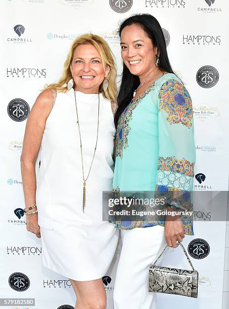 Debra Halpert, and Cassandra Seidenfeld attend the Douglas Elliman & Hamptons Magazine Celebrate Summer at Campbell Stables on July 22, 2016 in...