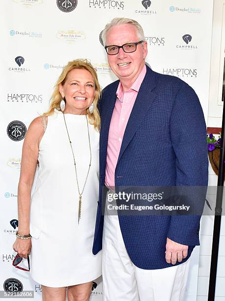 Debra Halpert, and Paul BrennanÊ attend the Douglas Elliman & Hamptons Magazine Celebrate Summer at Campbell Stables on July 22, 2016 in...