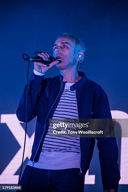 Macclesfield, ENGLAND Karl Hyde of Underworld at Jodrell Bank on July 22, 2016 in Macclesfield, England.