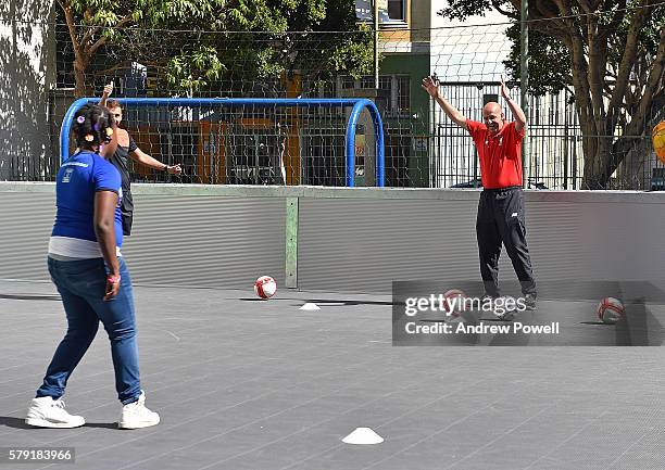 Gary Mcallister ambassador of Liverpool during a visit to a Street Soccer clinic with LFC Foundation on July 22, 2016 in San Francisco, California.