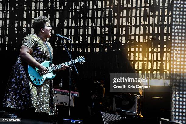 Brittany Howard of Alabama Shakes performs during the 2016 Panorama NYC on Randells Island on July 22, 2016 in New York City.