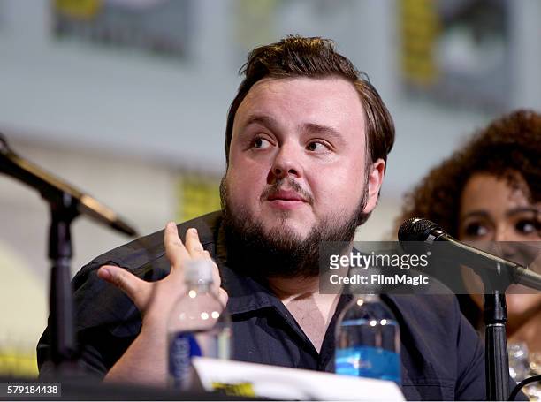 Actor John Bradley attends the "Game Of Thrones" panel during Comic-Con International 2016 at San Diego Convention Center on July 22, 2016 in San...