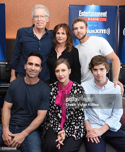 Executive producers Carlton Cuse and Kerry Ehrin and actors Max Thieriot, Nestor Carbonell, Vera Farmiga and Freddie Highmore attend SiriusXM's...