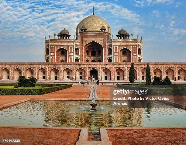 humayun's tomb in delhi, india - humayuns tomb stock-fotos und bilder