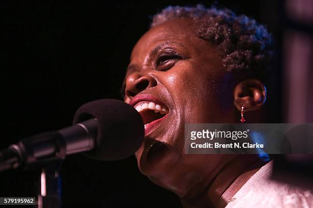 Actress/singer Lillias White performs on stage during her 65th birthday concert celebration at The Triad Theater on July 22, 2016 in New York City.