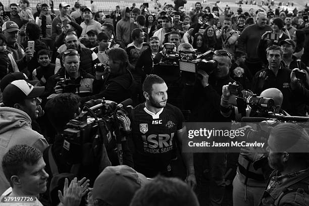 Robbie Farah of the WestsTigers after the round 19 Intrust Super Premiership NSW match between the Wests Tigers and the Newtown Jets at Leichhardt...