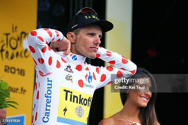 103th Tour de France 2016 / Stage 19 Podium / Rafal MAJKA Polka Dot Mountain Jersey / Celebration / Albertville - Saint-Gervais Mont Blanc 1372m /...