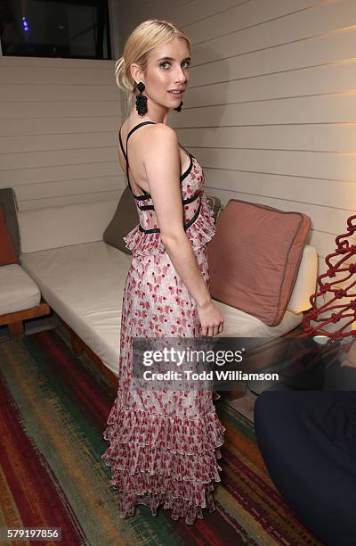 Emma Roberts attends the Comic-Con International 2016 - 20th Century Fox Party at Andaz Hotel on July 22, 2016 in San Diego, California.