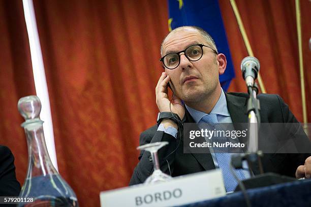 Michele Bordo attends the National Congress of AICCRE, in Montesilvano, on March 17, 2016.