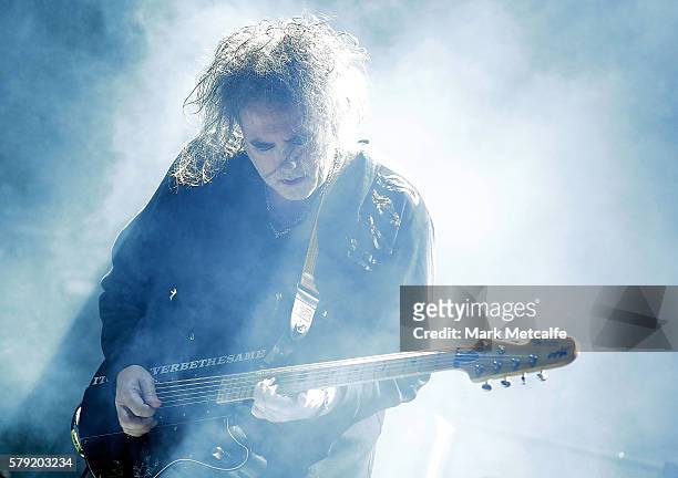 Robert Smith of The Cure performs during Splendour in the Grass 2016 on July 23, 2016 in Byron Bay, Australia.