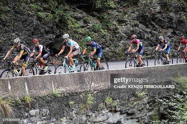 New Zealand's George Bennett, Italy's Cesare Benedetti, Luxemburg's Ben Gastauer, Australia's Michael Matthews, Portugal's Rui Alberto Faria da...