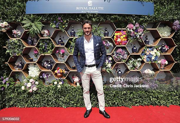 Thom Evans attends the Royal Salute Coronation Cup at Guards Polo Club on July 23, 2016 in Egham, England.