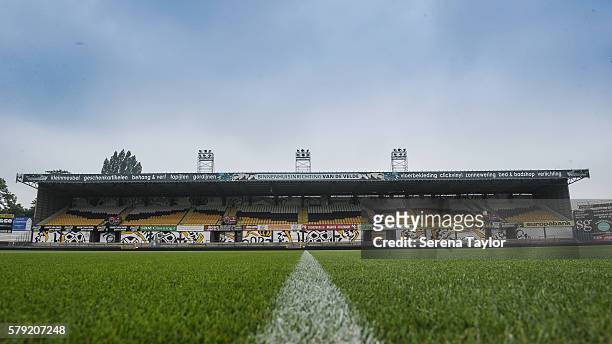 General view of Daknam Stadion prior to the Pre Season Friendly match between KSC Lokeren and Newcastle United on July 23 in Lokeren, Belgium.
