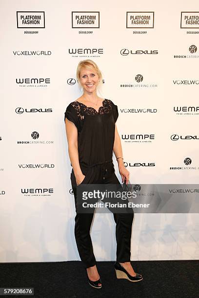 Christina Behrendt attends the 3D Fashion Presented By Lexus show during Platform Fashion July 2016 at Areal Boehler on July 23, 2016 in Duesseldorf,...