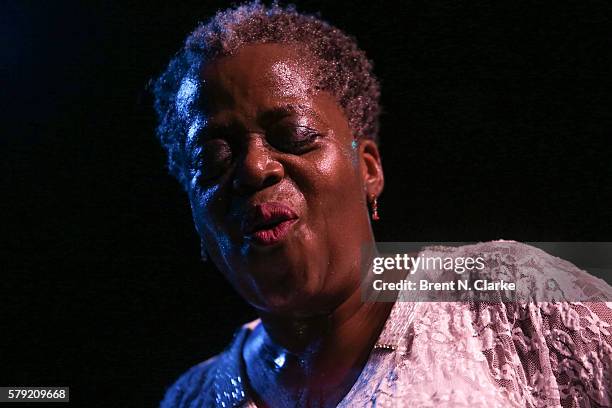 Actress/singer Lillias White performs on stage during her 65th birthday concert celebration at The Triad Theater on July 22, 2016 in New York City.