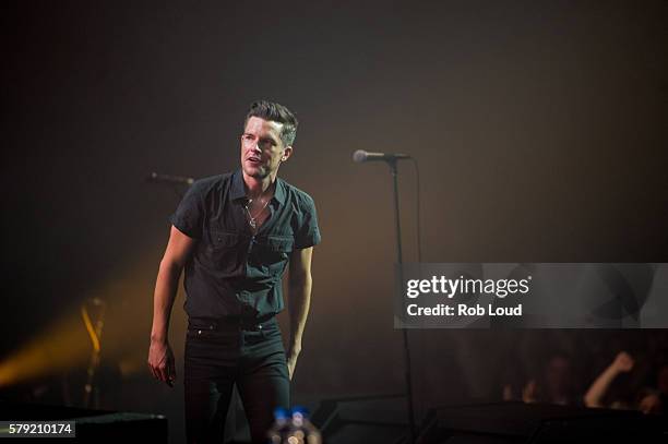 Brandon Flowers of The Killers performs at The Borgata Event Center on July 22, 2016 in Atlantic City, New Jersey.