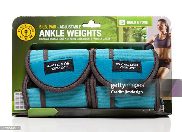 ankle weights pair - ankle weights stock pictures, royalty-free photos & images