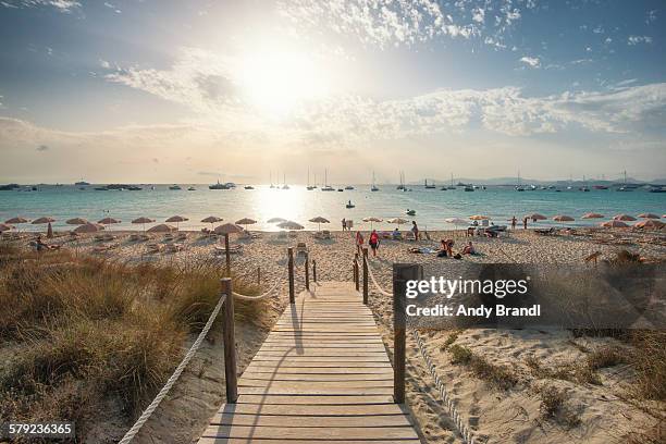 welcome to the beach - formentera stock pictures, royalty-free photos & images