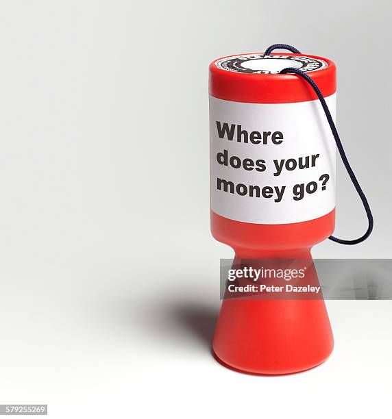 charity where does your money go - english letters on white background bildbanksfoton och bilder