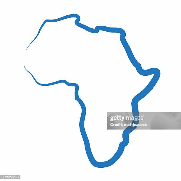 illustrations, cliparts, dessins animés et icônes de carte de l’afrique faite à partir d’une seule ligne - africa maps