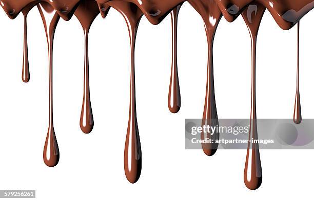 melted chocolate dripping - chocolate fotografías e imágenes de stock