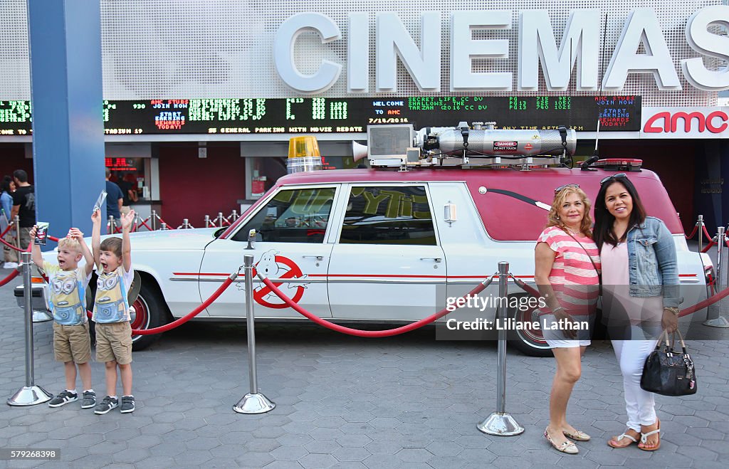 The Ecto-1 Cadillac Fleetwood Station Wagon From "Ghostbusters" At Universal CityWalk