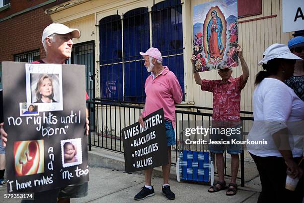 The Pro-Life Coalition of Pennsylvania holds a "Mercy Witness For Life" rally on July 23, 2016 outside of the former site of Dr. Kermit Gosnell's...